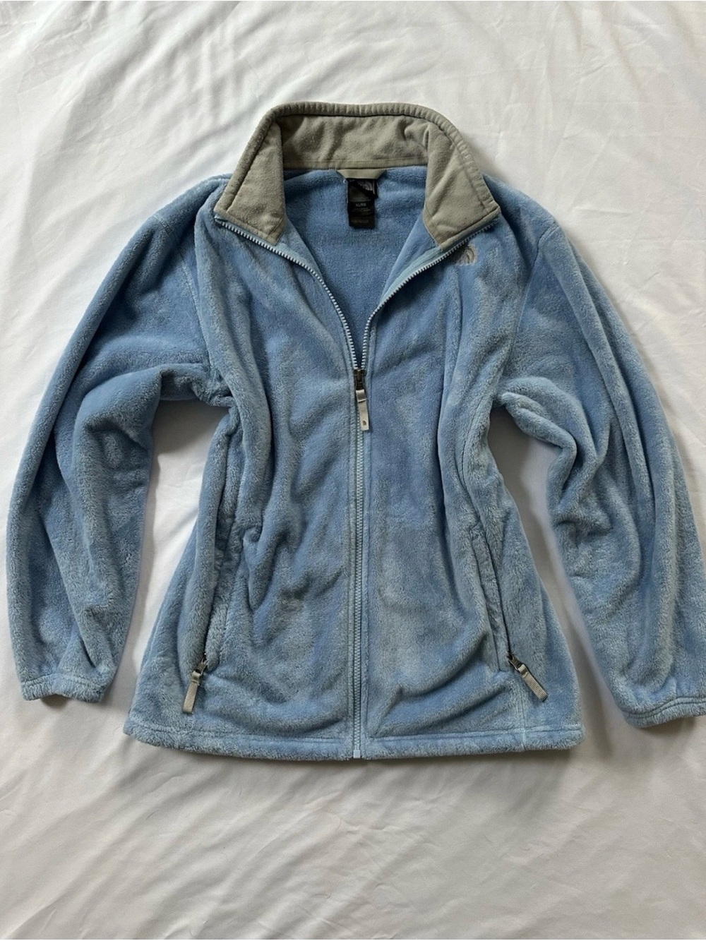The North Face Blue Teddy Fleece Full-Zip Jacket